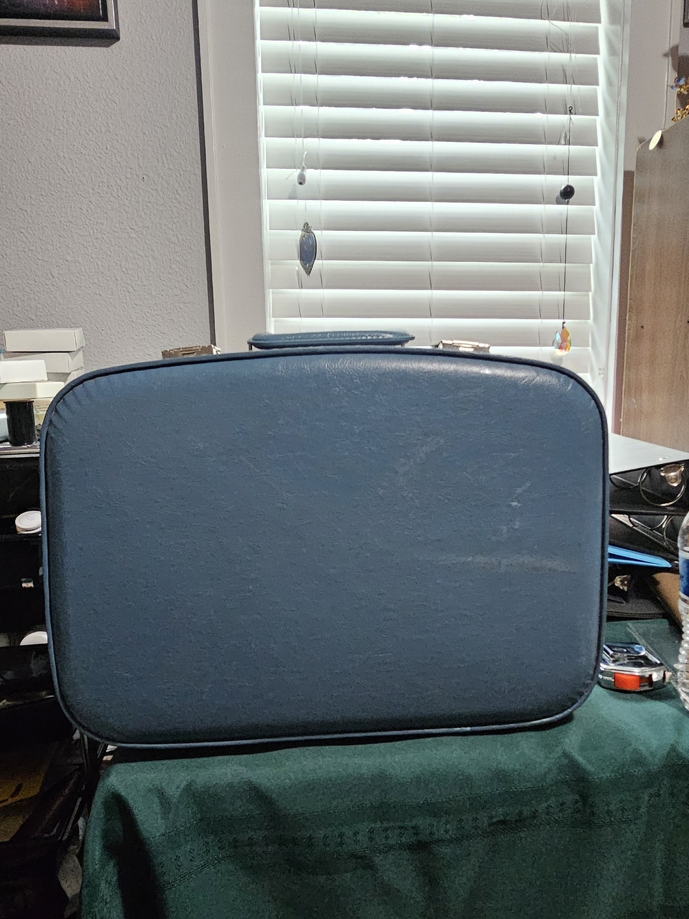 Blue Quilted Travel Case